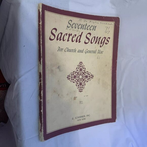 Seventeen Sacred Songs For Church And General Use, Low Voice, Schirmer - Picture 3 of 9
